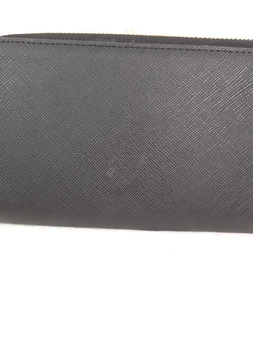 Kate Spade Black Saffiano Leather Zip Around Continental Wallet Strap